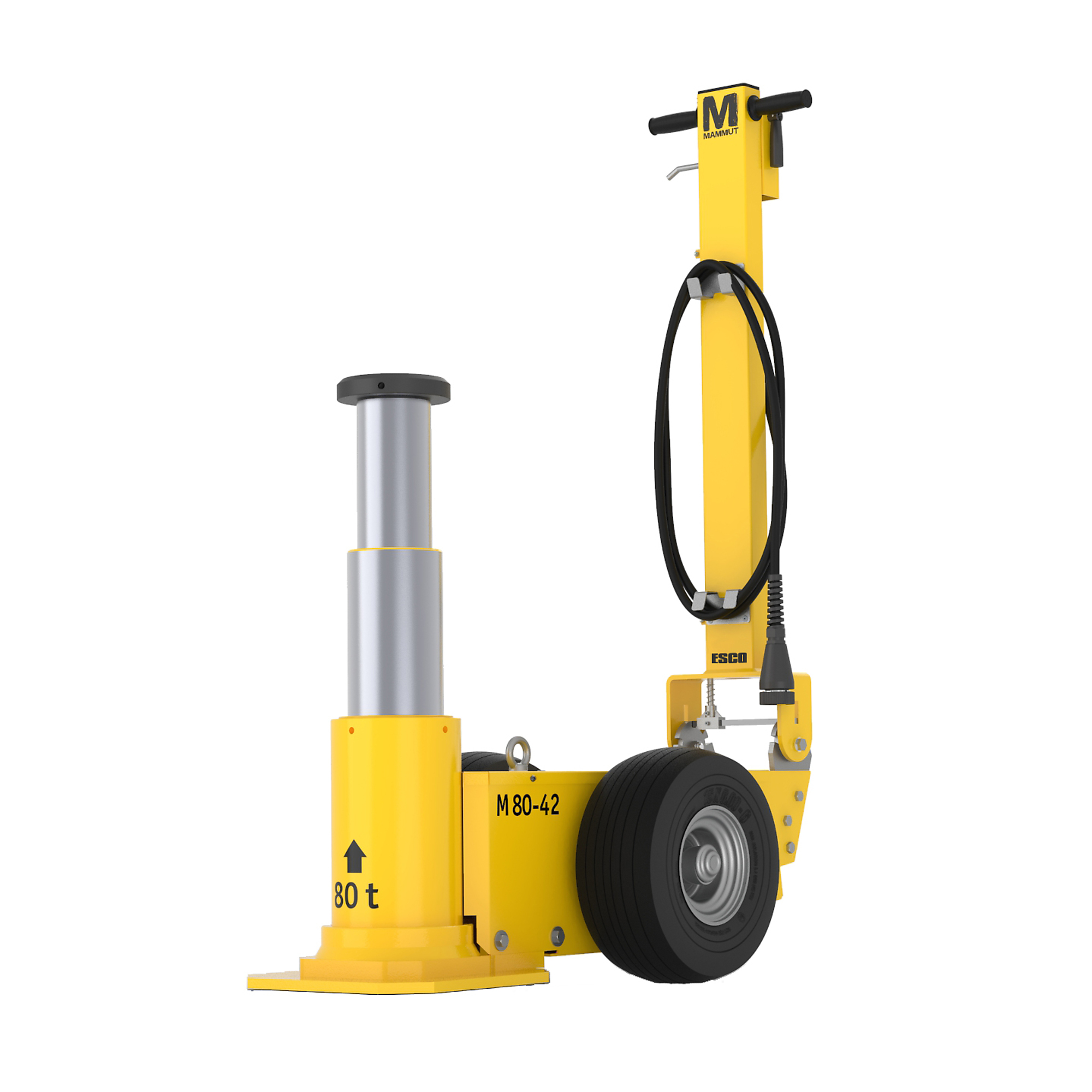 ESCO Mammut, Mammut 2 Stage jack, Lift Capacity 88 Tons, Max. Lift Height 33 in, Power Source Air/Hydraulic, Model# 91003